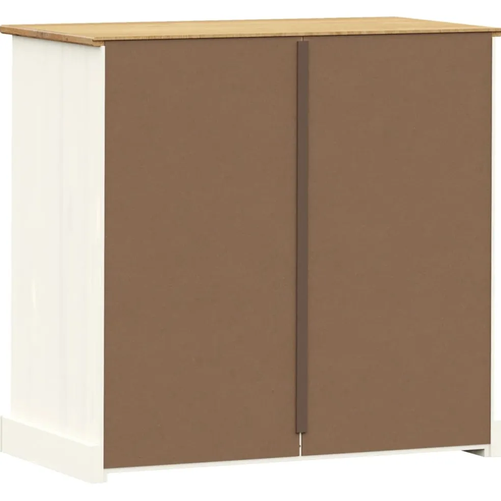vidaXL Ladekast VIGO 80x40x76 cm massief grenenhout wit