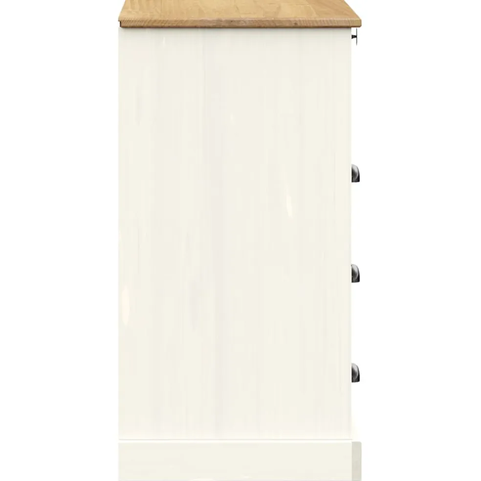 vidaXL Ladekast VIGO 80x40x76 cm massief grenenhout wit
