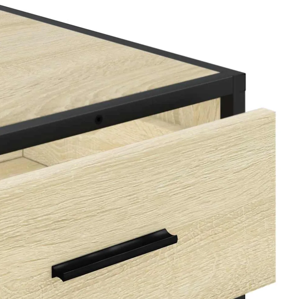 vidaXL Ladekast 70x41x56 cm bewerkt hout sonoma eikenkleurig