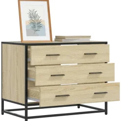 vidaXL Ladekast 70x41x56 cm bewerkt hout sonoma eikenkleurig