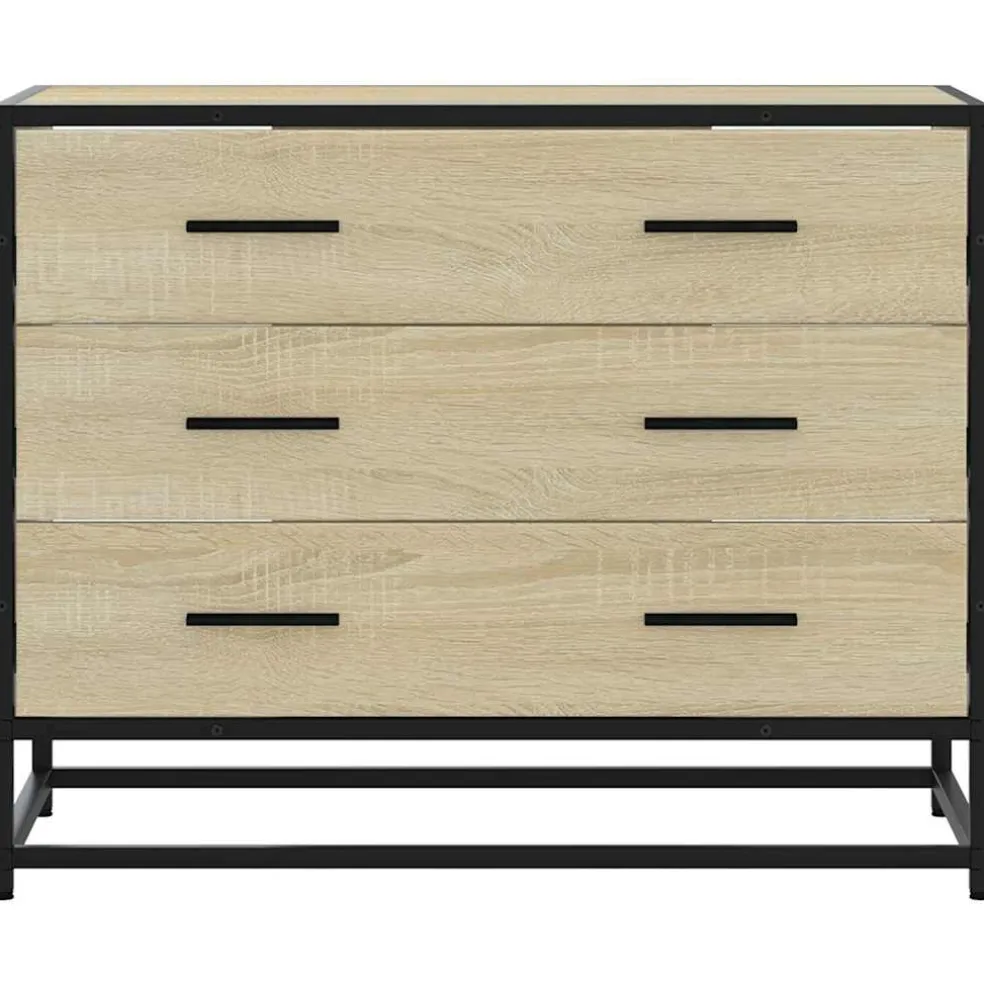 vidaXL Ladekast 70x41x56 cm bewerkt hout sonoma eikenkleurig