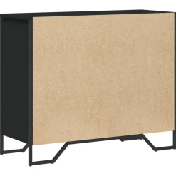 vidaXL Ladekast 91x35,5x74,5 cm bewerkt hout zwart