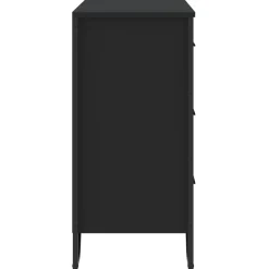 vidaXL Ladekast 91x35,5x74,5 cm bewerkt hout zwart