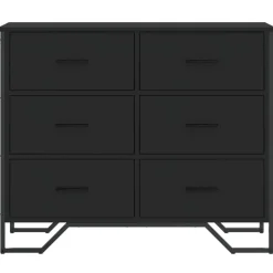 vidaXL Ladekast 91x35,5x74,5 cm bewerkt hout zwart