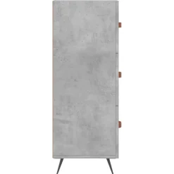 vidaXL Ladekast 69,5x34x90 cm bewerkt hout betongrijs