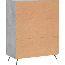 vidaXL Ladekast 69,5x34x90 cm bewerkt hout betongrijs
