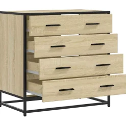 vidaXL Ladekast 70x41x70 cm bewerkt hout sonoma eikenkleurig