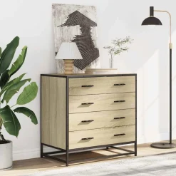 vidaXL Ladekast 70x41x70 cm bewerkt hout sonoma eikenkleurig