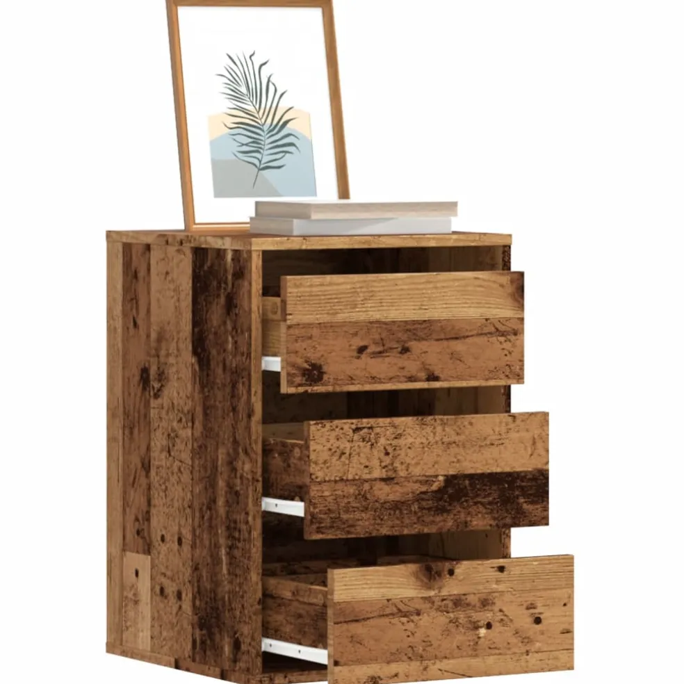 vidaXL Ladekast 40x41x58 cm bewerkt hout oud houtkleurig