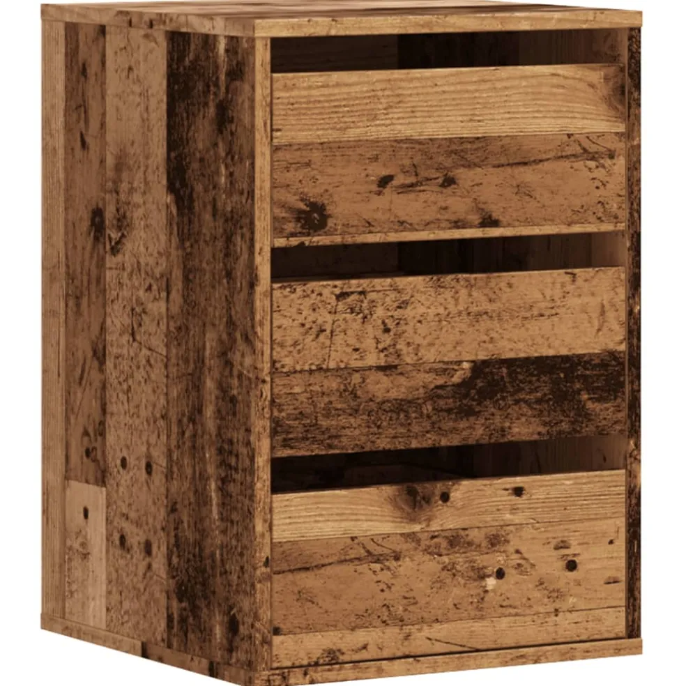 vidaXL Ladekast 40x41x58 cm bewerkt hout oud houtkleurig