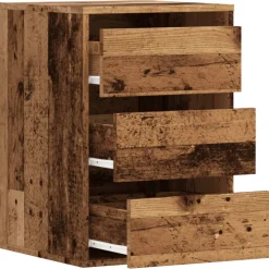 vidaXL Ladekast 40x41x58 cm bewerkt hout oud houtkleurig