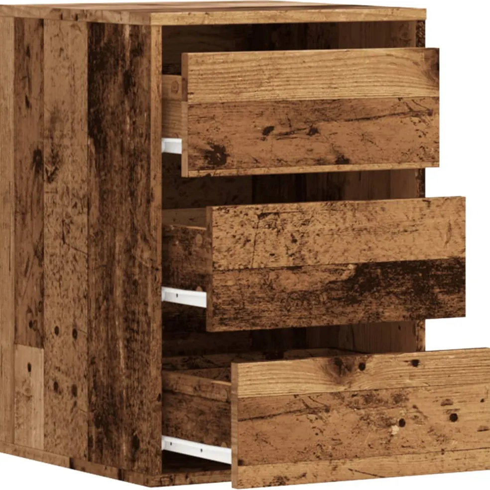 vidaXL Ladekast 40x41x58 cm bewerkt hout oud houtkleurig
