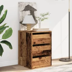 vidaXL Ladekast 40x41x58 cm bewerkt hout oud houtkleurig