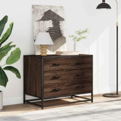 vidaXL Ladekast 70x41x56 cm bewerkt hout grijs sonoma eikenkleurig