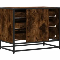 vidaXL Ladekast 70x41x56 cm bewerkt hout gerookt eikenkleurig