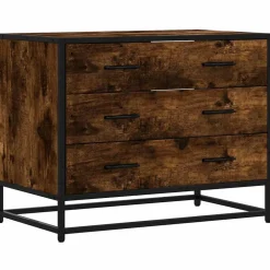 vidaXL Ladekast 40x41x58 cm bewerkt hout gerookt eikenkleurig