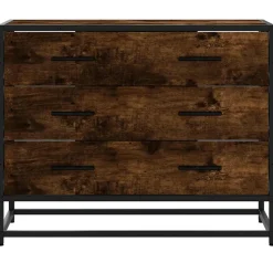 vidaXL Ladekast 40x41x58 cm bewerkt hout gerookt eikenkleurig