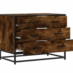 vidaXL Ladekast 40x41x58 cm bewerkt hout gerookt eikenkleurig