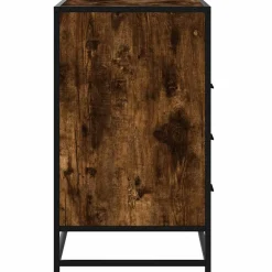 vidaXL Ladekast 70x41x70 cm bewerkt hout gerookt eikenkleurig