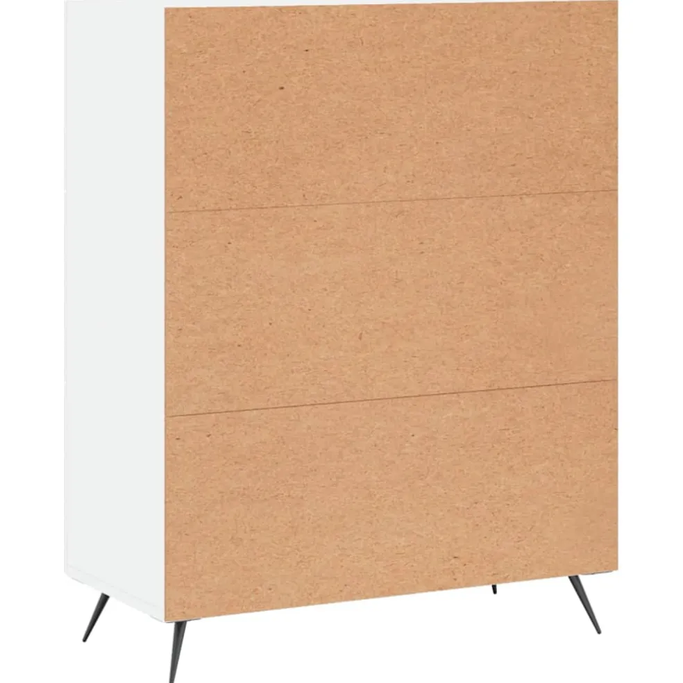 vidaXL Ladekast 69,5x34x90 cm bewerkt hout wit