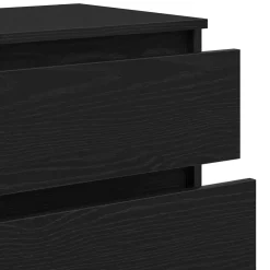 vidaXL Ladekast 60x36x103 cm bewerkt hout zwart eikenkleur