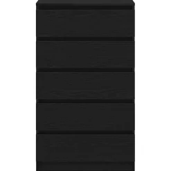 vidaXL Ladekast 60x36x103 cm bewerkt hout zwart eikenkleur