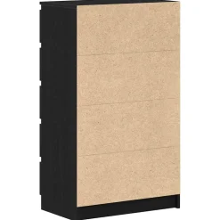 vidaXL Ladekast 60x36x103 cm bewerkt hout zwart eikenkleur