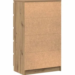 vidaXL Ladekast 60x36x103 cm bewerkt hout artisanaal eikenkleur