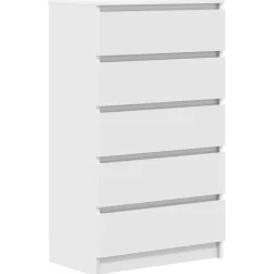 vidaXL Ladekast 60x36x103 cm bewerkt hout wit