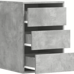 vidaXL Ladekast 40x41x58 cm bewerkt hout betongrijs