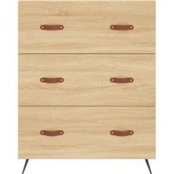 vidaXL Ladekast 69,5x34x90 cm bewerkt hout sonoma eikenkleurig