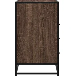 vidaXL Ladekast 70x41x70 cm bewerkt hout bruin eikenkleur