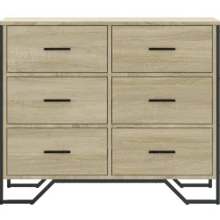 vidaXL Ladekast 91x35,5x74,5 cm bewerkt hout sonoma eikenkleurig