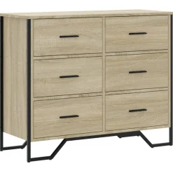 vidaXL Ladekast 91x35,5x74,5 cm bewerkt hout sonoma eikenkleurig
