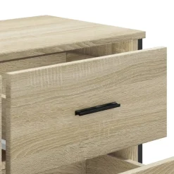 vidaXL Ladekast 91x35,5x74,5 cm bewerkt hout sonoma eikenkleurig