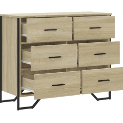 vidaXL Ladekast 91x35,5x74,5 cm bewerkt hout sonoma eikenkleurig