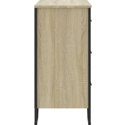 vidaXL Ladekast 91x35,5x74,5 cm bewerkt hout sonoma eikenkleurig