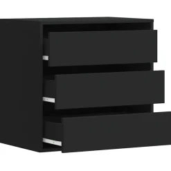 vidaXL Ladekast 60x41x58 cm bewerkt hout zwart