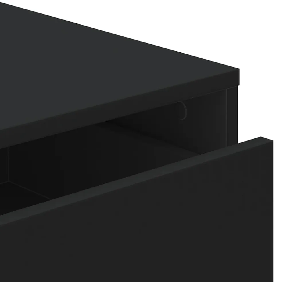 vidaXL Ladekast 60x41x58 cm bewerkt hout zwart