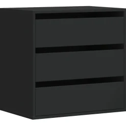 vidaXL Ladekast 60x41x58 cm bewerkt hout zwart