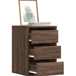 vidaXL Ladekast 40x41x58 cm bewerkt hout bruin eikenkleurig