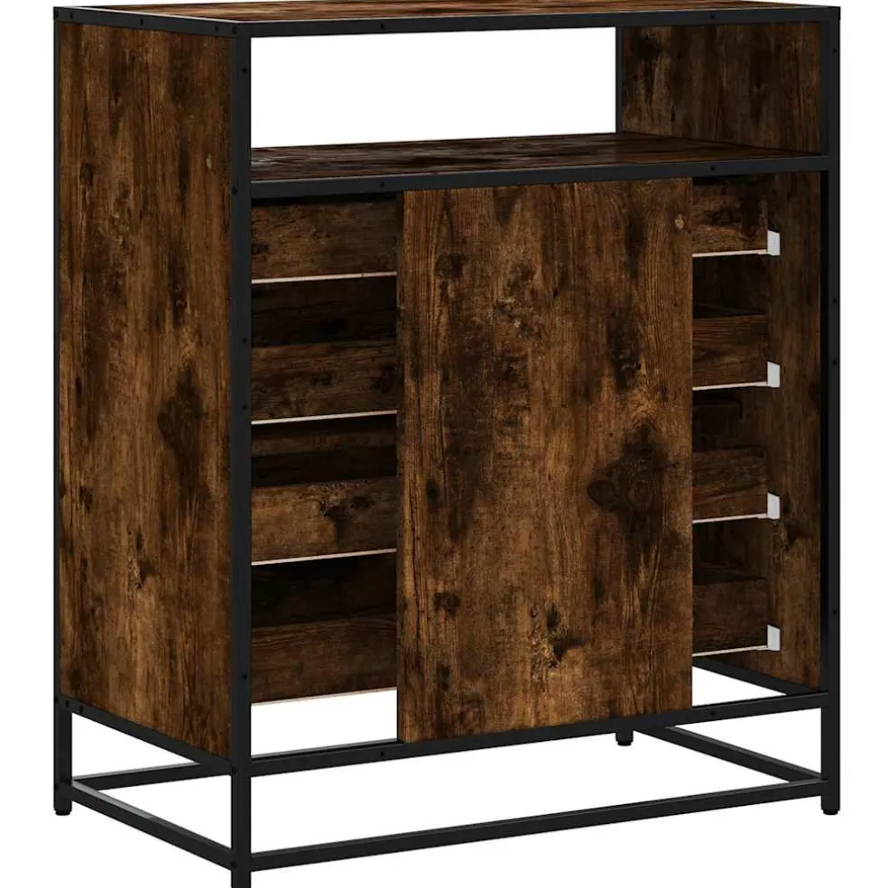 vidaXL Ladekast 70x41x83,5 cm bewerkt hout gerookt eikenkleurig