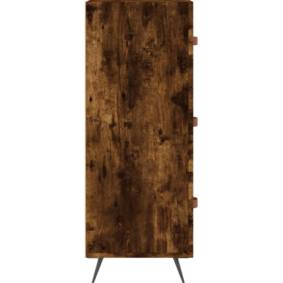 vidaXL Ladekast 69,5x34x90 cm bewerkt hout gerookt eikenkleurig