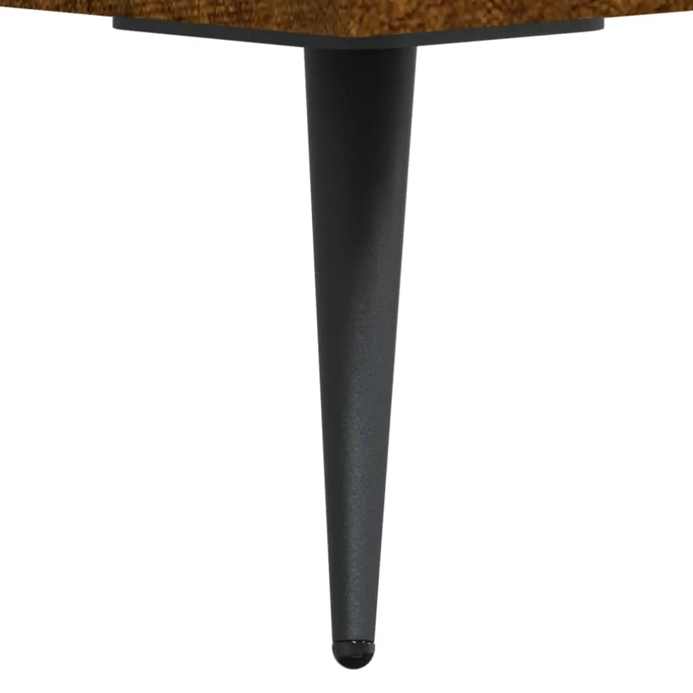 vidaXL Ladekast 69,5x34x90 cm bewerkt hout gerookt eikenkleurig