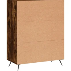 vidaXL Ladekast 69,5x34x90 cm bewerkt hout gerookt eikenkleurig