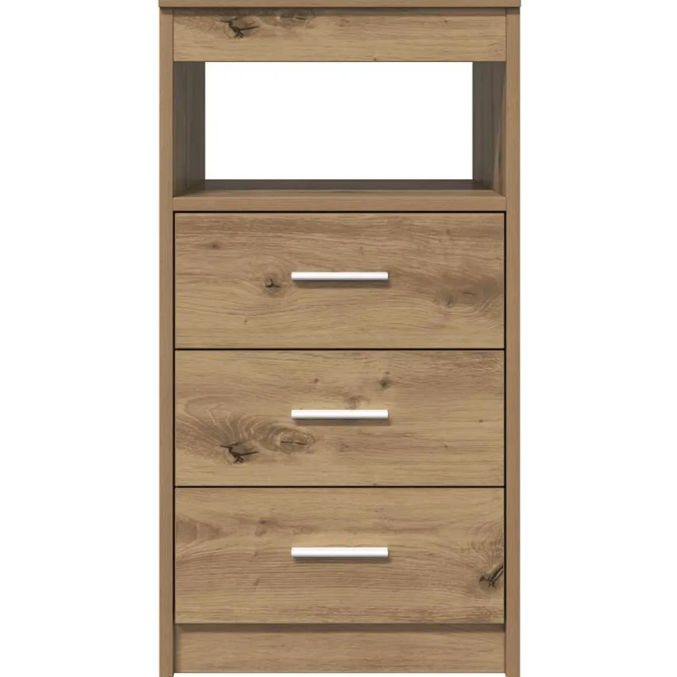 vidaXL Ladekast 40x50x76 cm bewerkt hout artisanaal eikenkleur