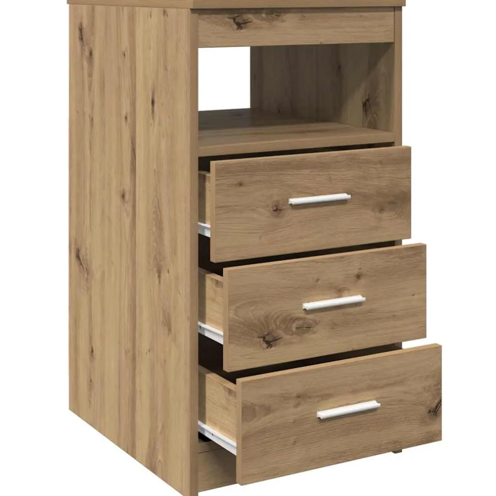 vidaXL Ladekast 40x50x76 cm bewerkt hout artisanaal eikenkleur