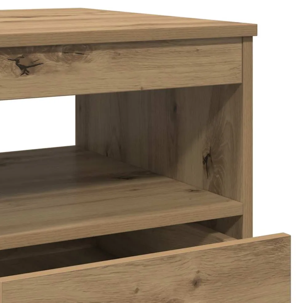 vidaXL Ladekast 40x50x76 cm bewerkt hout artisanaal eikenkleur