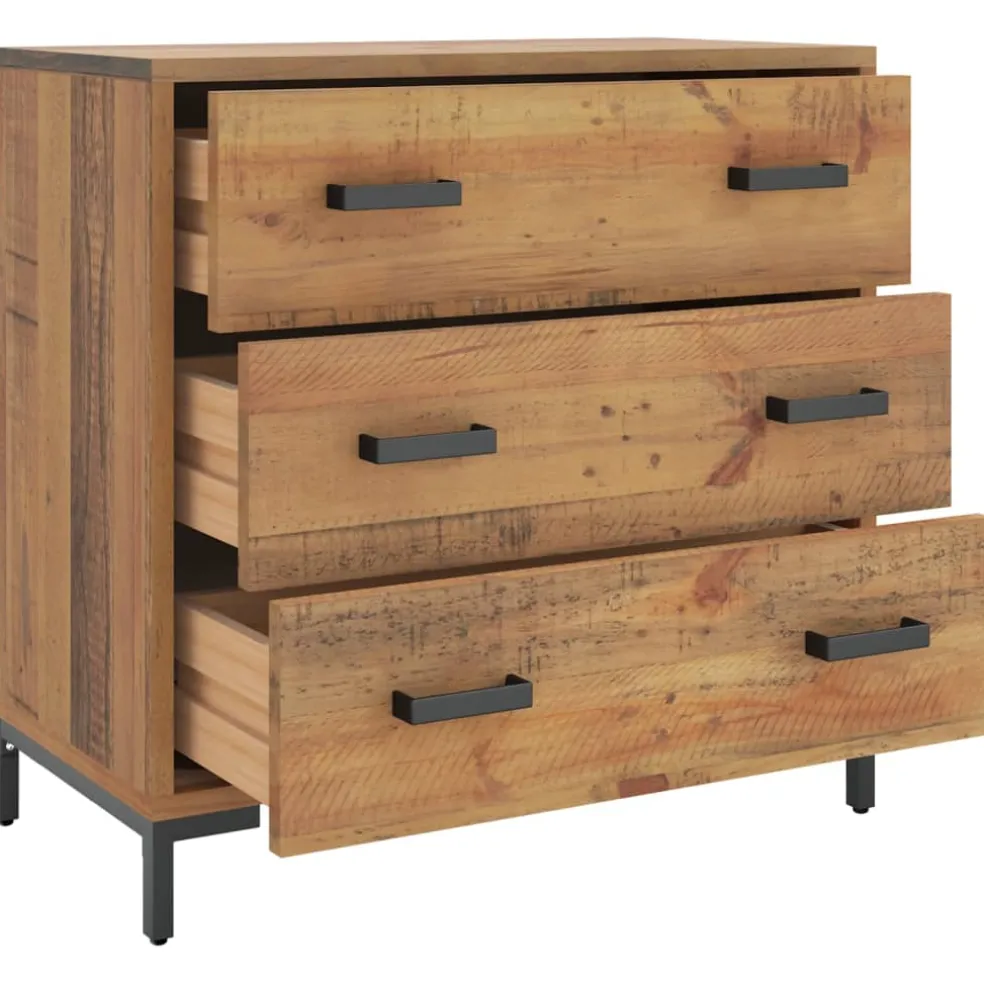 vidaXL Ladekast 75x35x70 cm massief grenenhout
