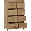 vidaXL Ladekast 55x30x90 cm massief teakhout